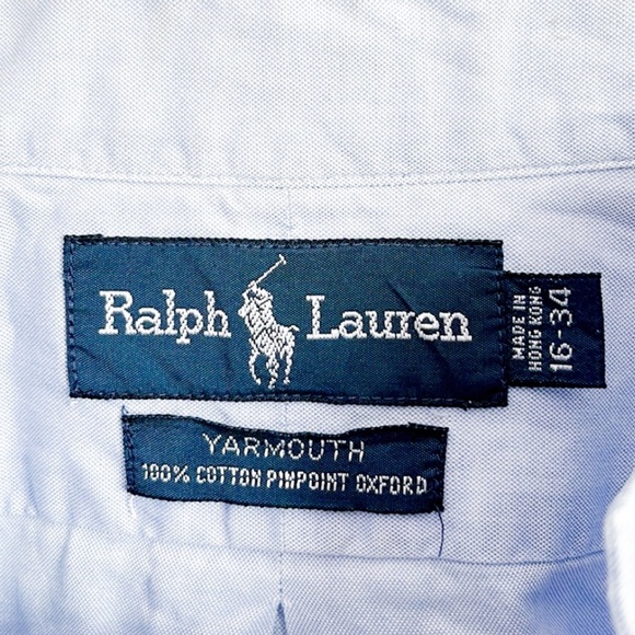 Ralph Lauren Men’s Blue Button Down Collared Shirt - Picture 3 of 3